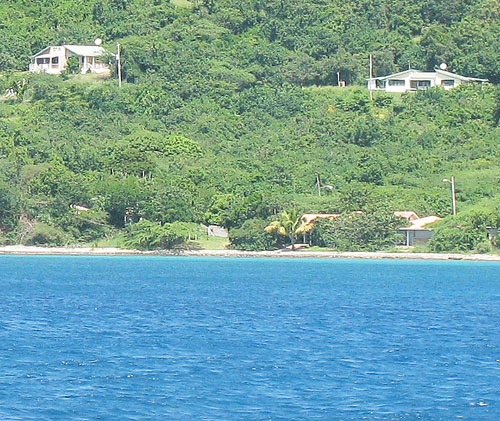 The estates as seen from the ocean